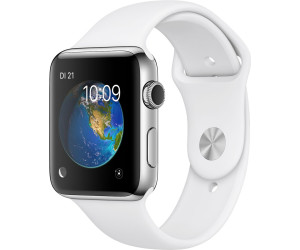 Apple Watch Series 2 38mm Stainless Steel Silver with Sport Band White