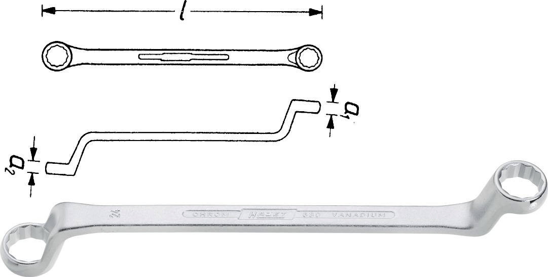 Hazet Clé polygonale double 630-24X27