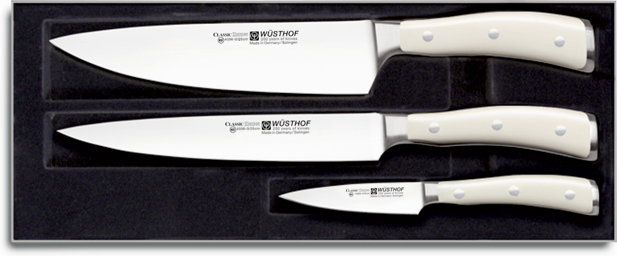 Wüsthof Classic Ikon set de couteaux 3 pièces blanc