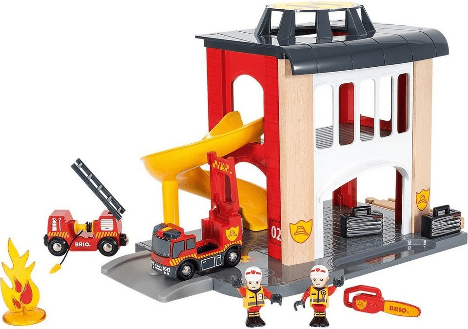 Brio Große FeuerwehrStation mit Einsatzfahrzeug (33833