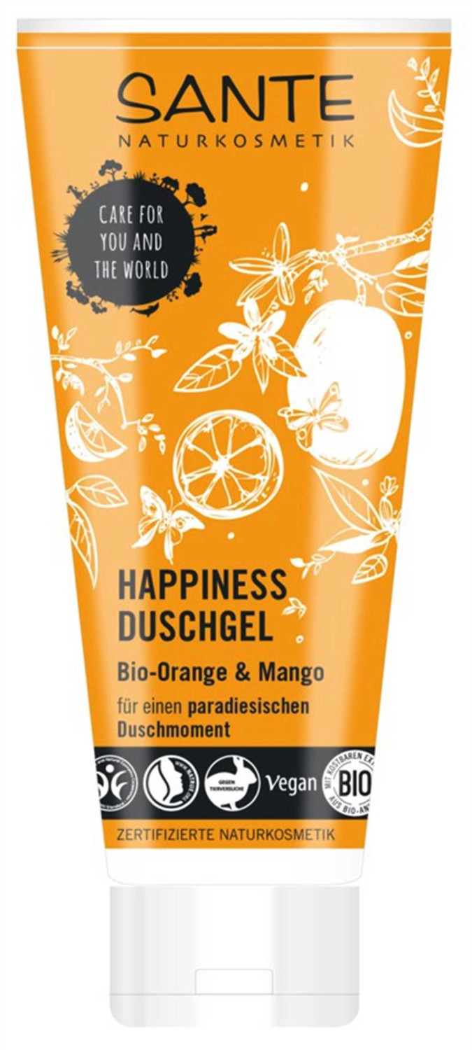 Photos - Shower Gel Sante Naturkosmetik  Happiness  Bio Orange & Mango  (200ml)
