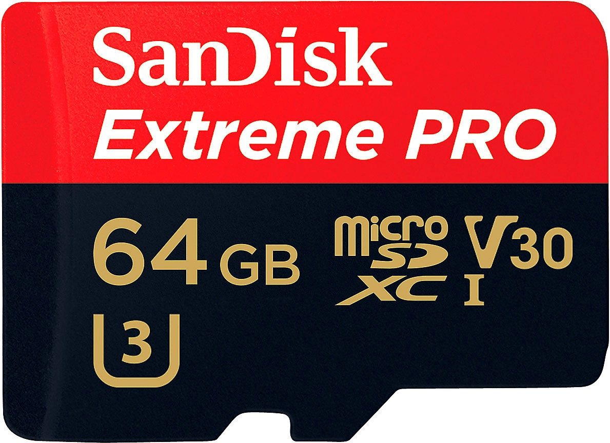 SanDisk Extreme Pro microSDXC UHS-I U3 V30 64 Go (SDSQXXG-064G-GN6MA)
