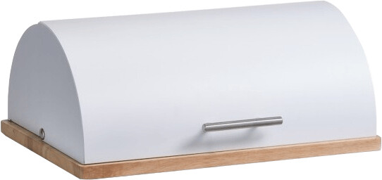 Zeller bread box, metal/rubber (27283) white