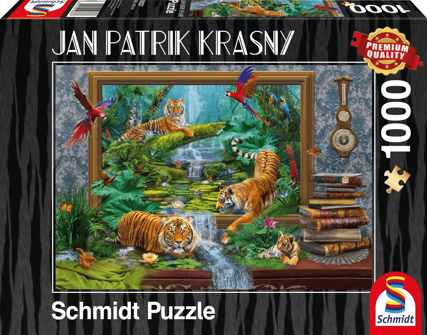 Schmidt Puzzle Jan Patrik Krasny : Tigres dans la jungle revenus à la vie (1000 pièces)