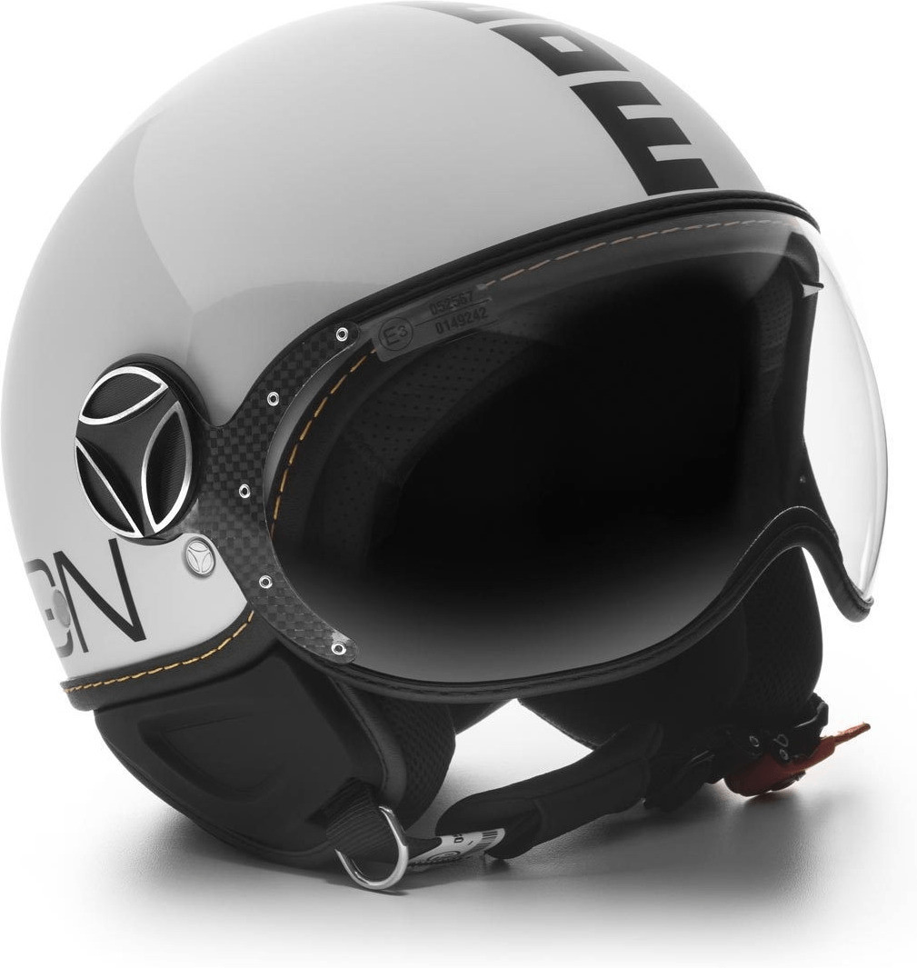 Momo Evo White Quartz Logo Black