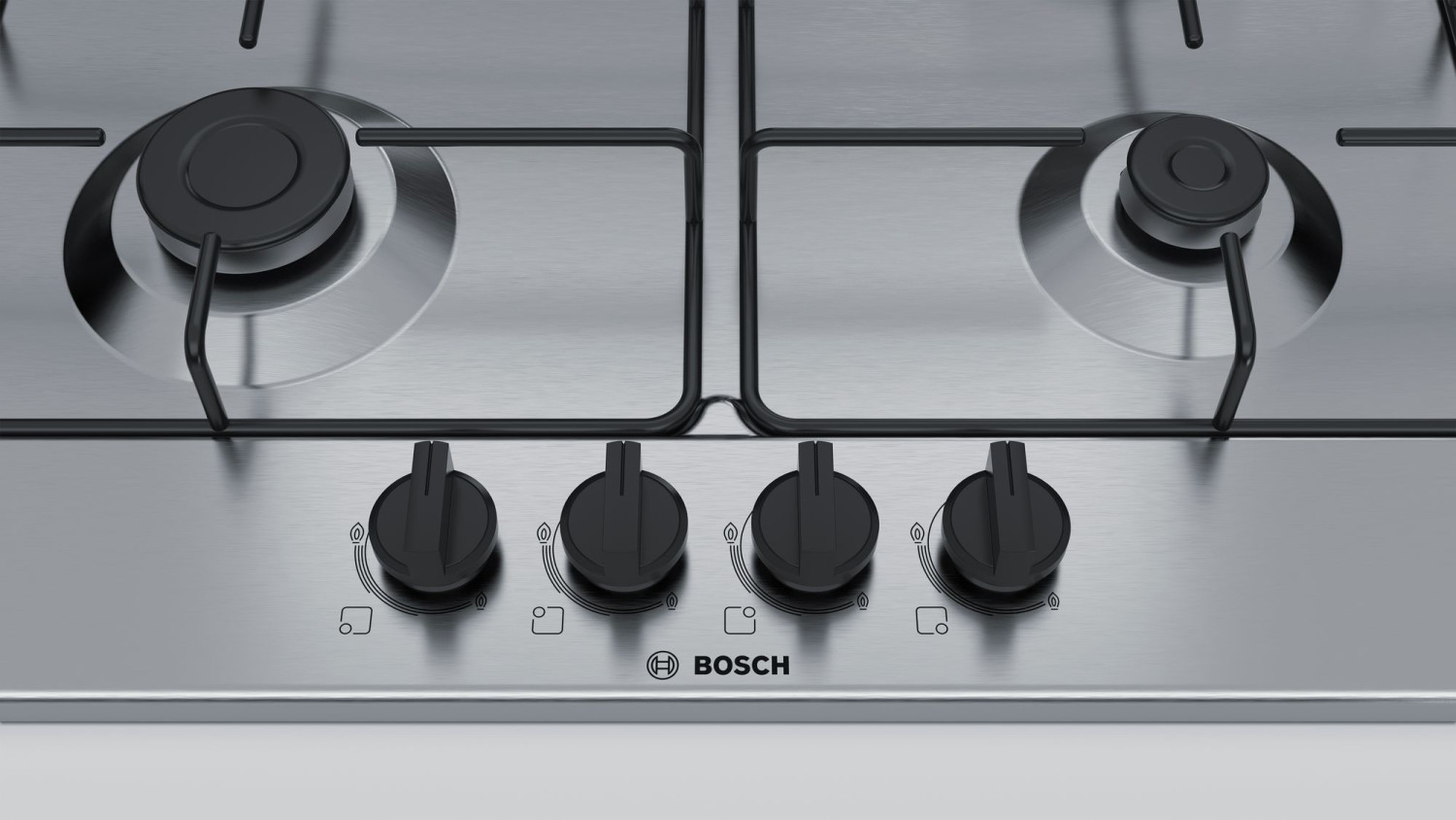 Bosch - table cuisson gaz 60cm 4 feux noir - pnp6b6b90 - Cdiscount