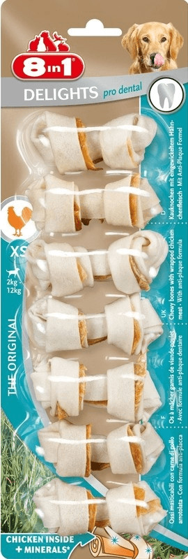 8in1 Os à mâcher Delights pro dental XS