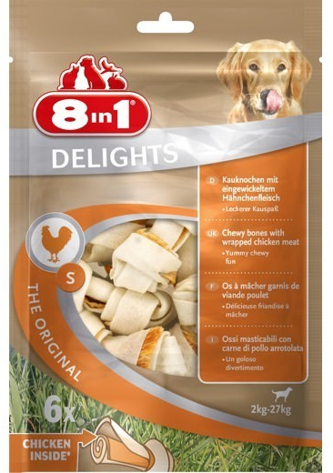 8in1 Os à mâcher pour chien Os à mâcher Delights S 8in1 Os à mâcher pour chien Os à mâcher Delights S