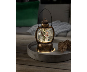 Konstsmide LED Glazen Bollantaarn Sneeuwpopfamilie 58cm - Kerstdecoratie