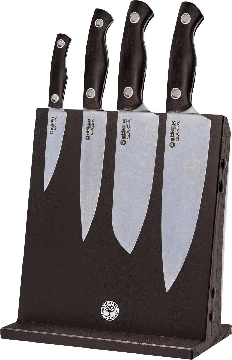 Böker Saga Grenadill Knife Block 4 pcs.