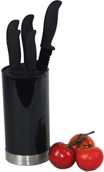 Kela Bloc de 5 couteaux Acida noir