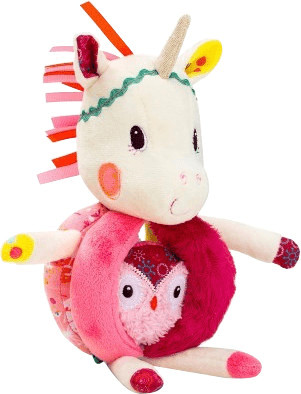 Lilliputiens Hochet à poignées Louise la licorne