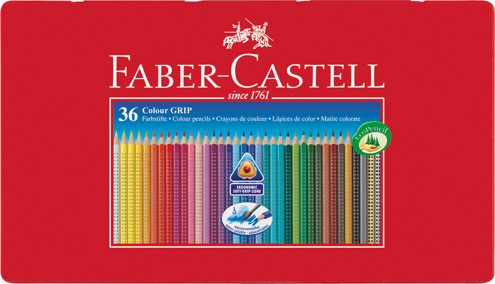Photos - Creativity Set / Science Kit Faber-Castell 36 Colour Grip metal case 