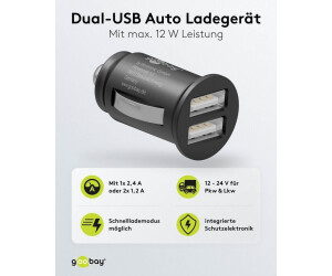 Goobay Dual USB-Autoladegerät 2,1A ab 1,99 €