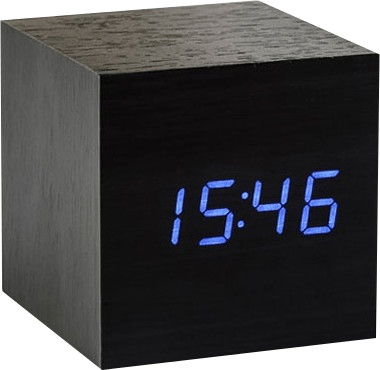 Kubbick MAXI Cube Click Clock de Gingko noir