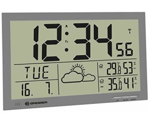 Bresser MyTime Bath RC Reloj de Baño con Indicador de Temperatura Negro