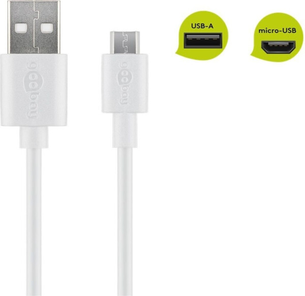 Goobay micro-USB Sync-/Ladekabel (1m) white, Bild 3
