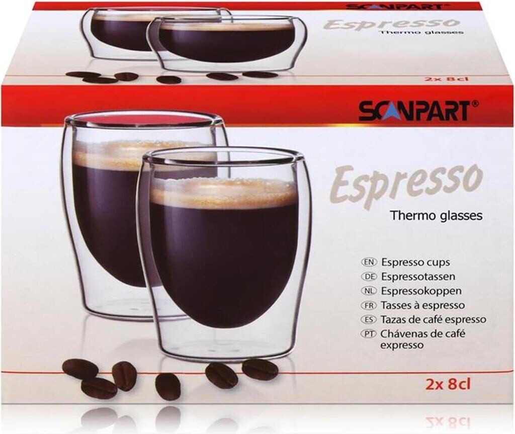 SCANPART Set 2 verres thermiques 80 ml