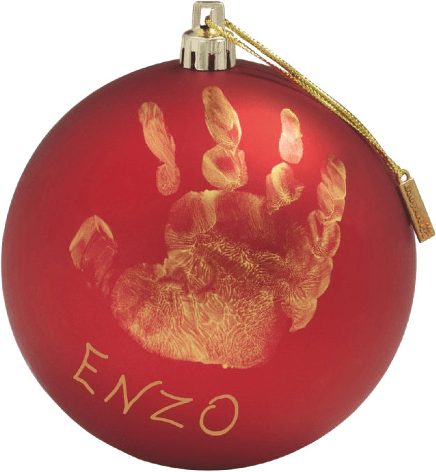 Baby Art Boule de Noël rouge