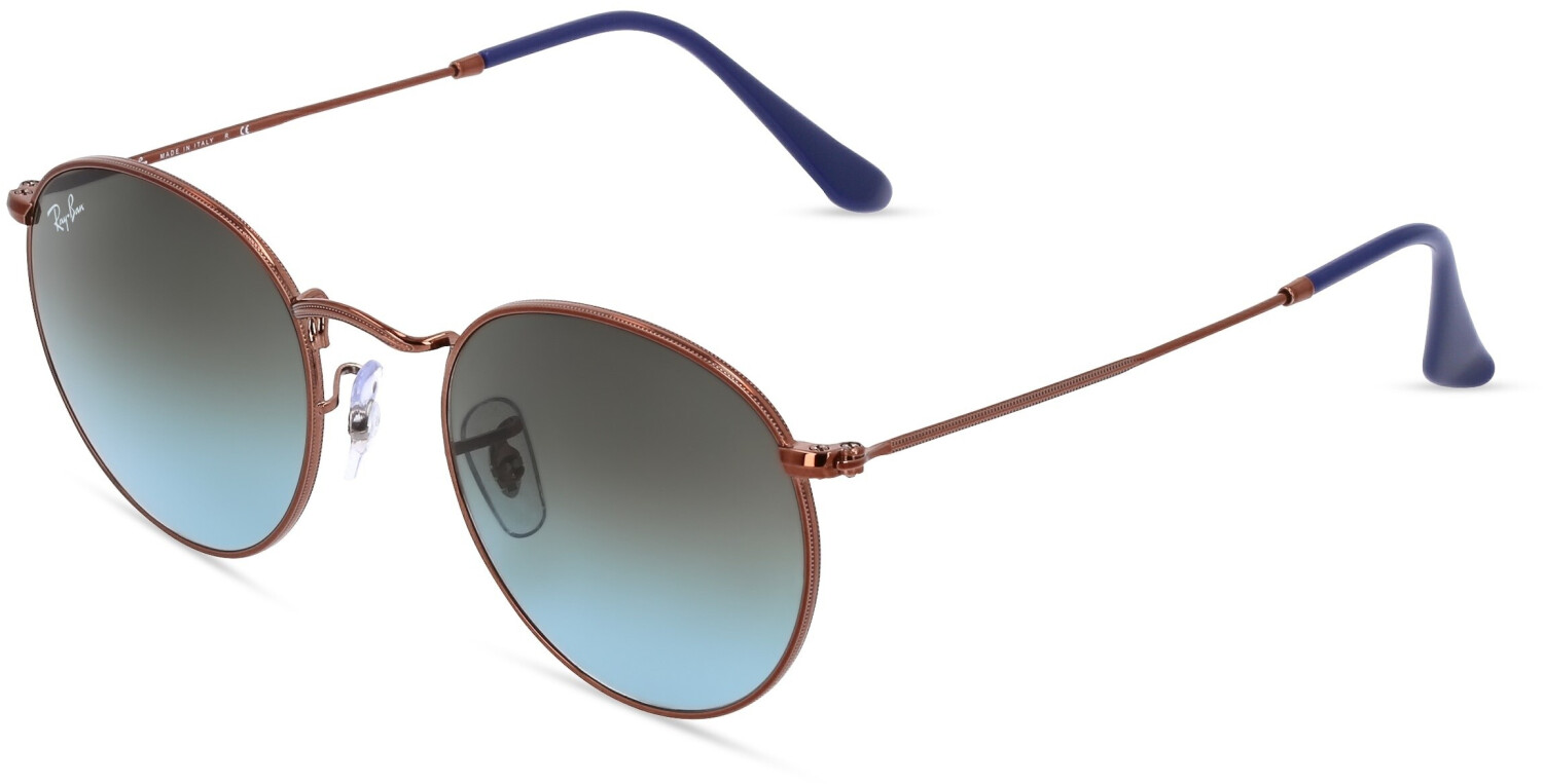 Ray-Ban Round Flash RB3447 9003/96sml (shiny dark bronze/blue gradient brown)