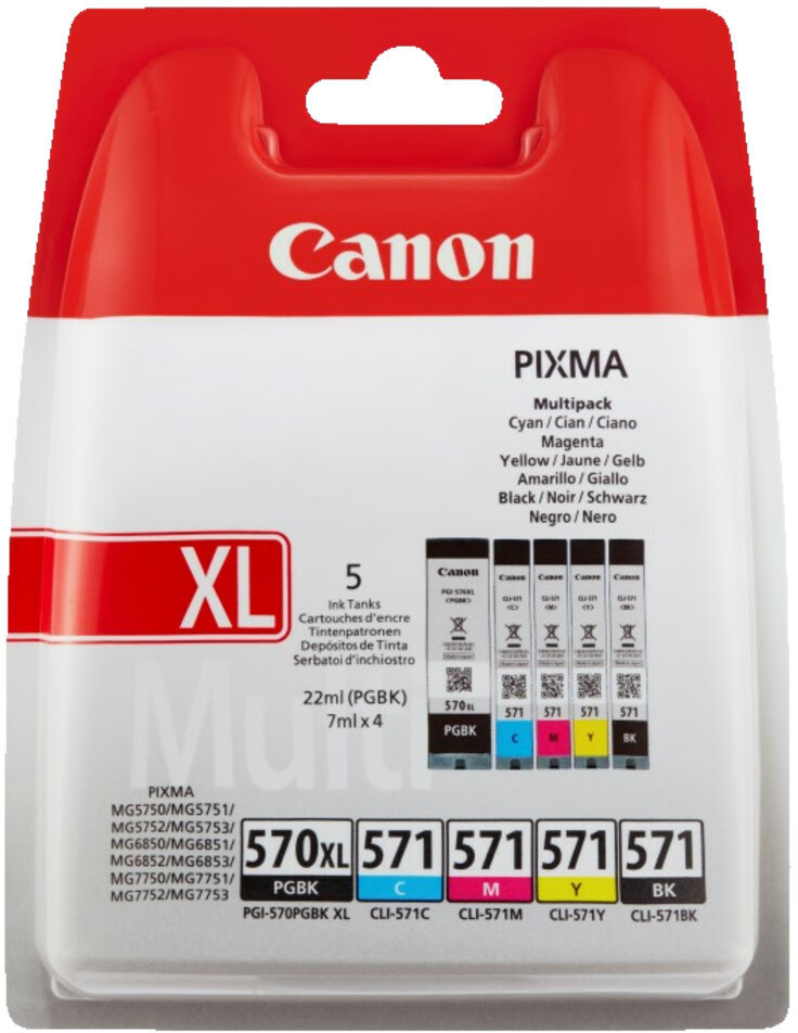 Canon PGI-570XL / CLI-571 Multipack 4 couleurs (318C004AA) au meilleur prix  sur