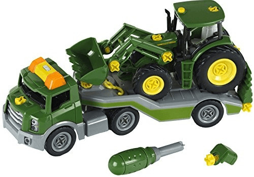 Klein Transporteur avec tracteur John Deere (3908)