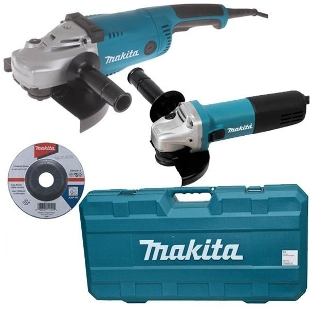 Makita DK0053G - Pack de Meuleuse d'angle (GA9020) et (9558HN) dans coffret  - 230 mm 2200 W et 125 mm 840 W