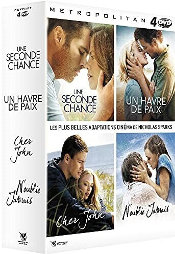 Coffret Nicholas Sparks : Une seconde chance + N'oublie jamais + Cher John + Un havre de paix [DVD]