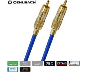 Cavo Audio Digitale Oehlbach NF 113 | Coassiale S/PDIF | 75 Ohm | 1 M | Placcato Oro - Foto 5