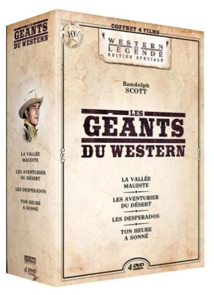 Randolph Scott : Les géants du Western - Coffret 4 films : La Vallée maudite + Les Aventuriers du désert + Les Desperados + Ton heure a sonné [DVD]
