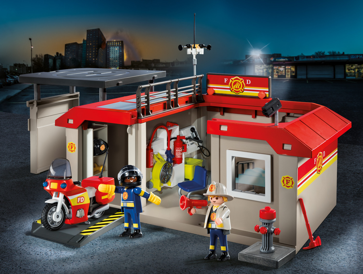 Playmobil Caserne de pompiers transportable (5663) au meilleur prix sur