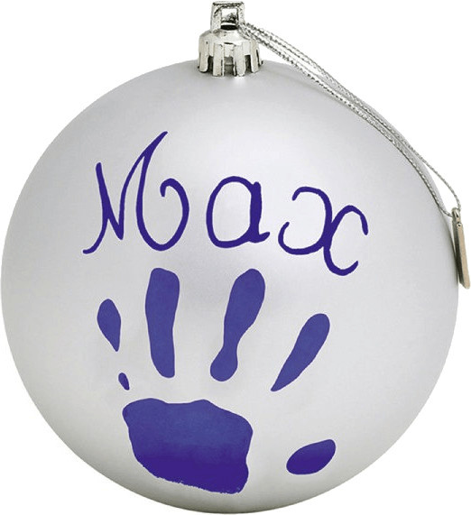 Baby Art Boule de Noël argent