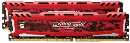 Ballistix TM Sport LT 16GB Kit DDR4-2400 CL16 (BLS2C8G4D240FSEK)