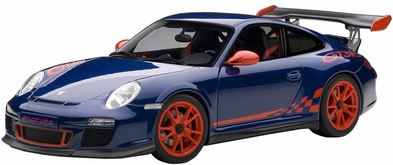 Autoart Porsche 911 (997) GT3 RS 3.8 2010 bleu métalisé/rouge (78144)