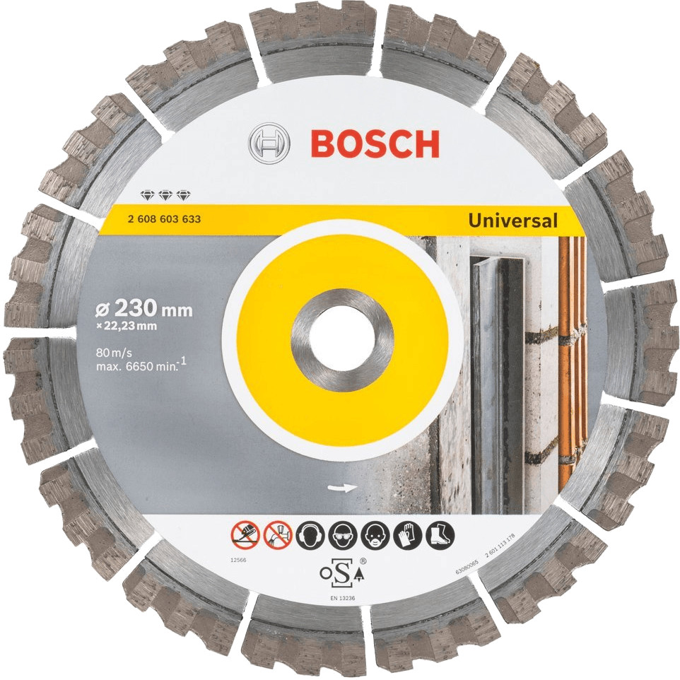 Bosch Disque à tronçonner diamanté Standard for Universal 230 x 22,23 x 2,6  x 10 mm