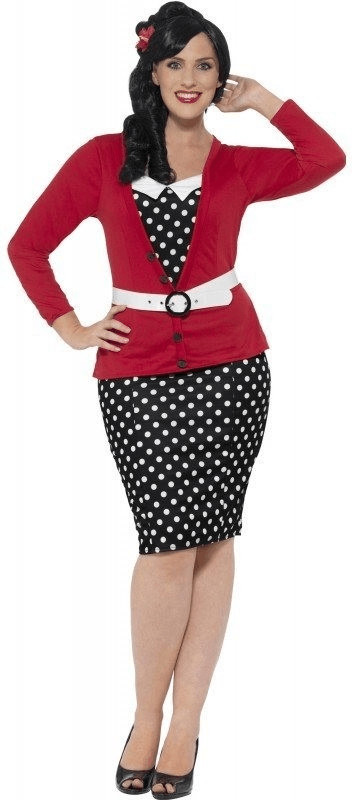 Smiffy's Curves 50's Pin Up Costume (24455)