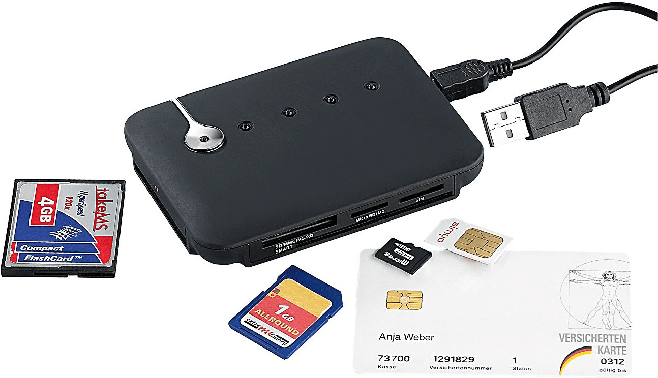 c-enter 3 Port USB 2.0 Cardreader Hub (PX1289)