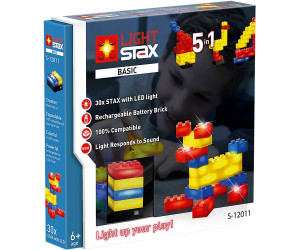 Light Stax Set 72 LED Bausteine 3x USB Powerbase 100% Kompatibel USB Nachtlicht 