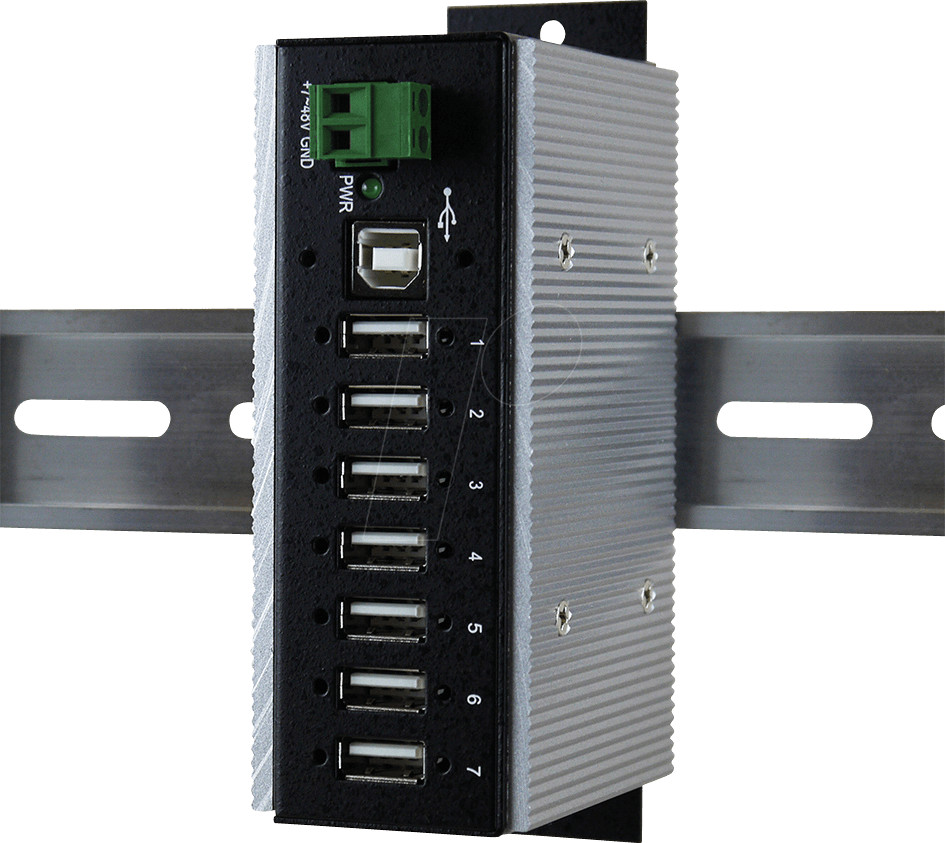 Exsys 7 Port USB 2.0 Hub (EX-1177HMVS-WT)