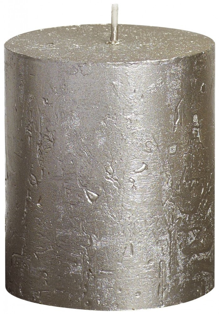 Bolsius Bougie rustique 8 x 6,8 cm champagne métallisé