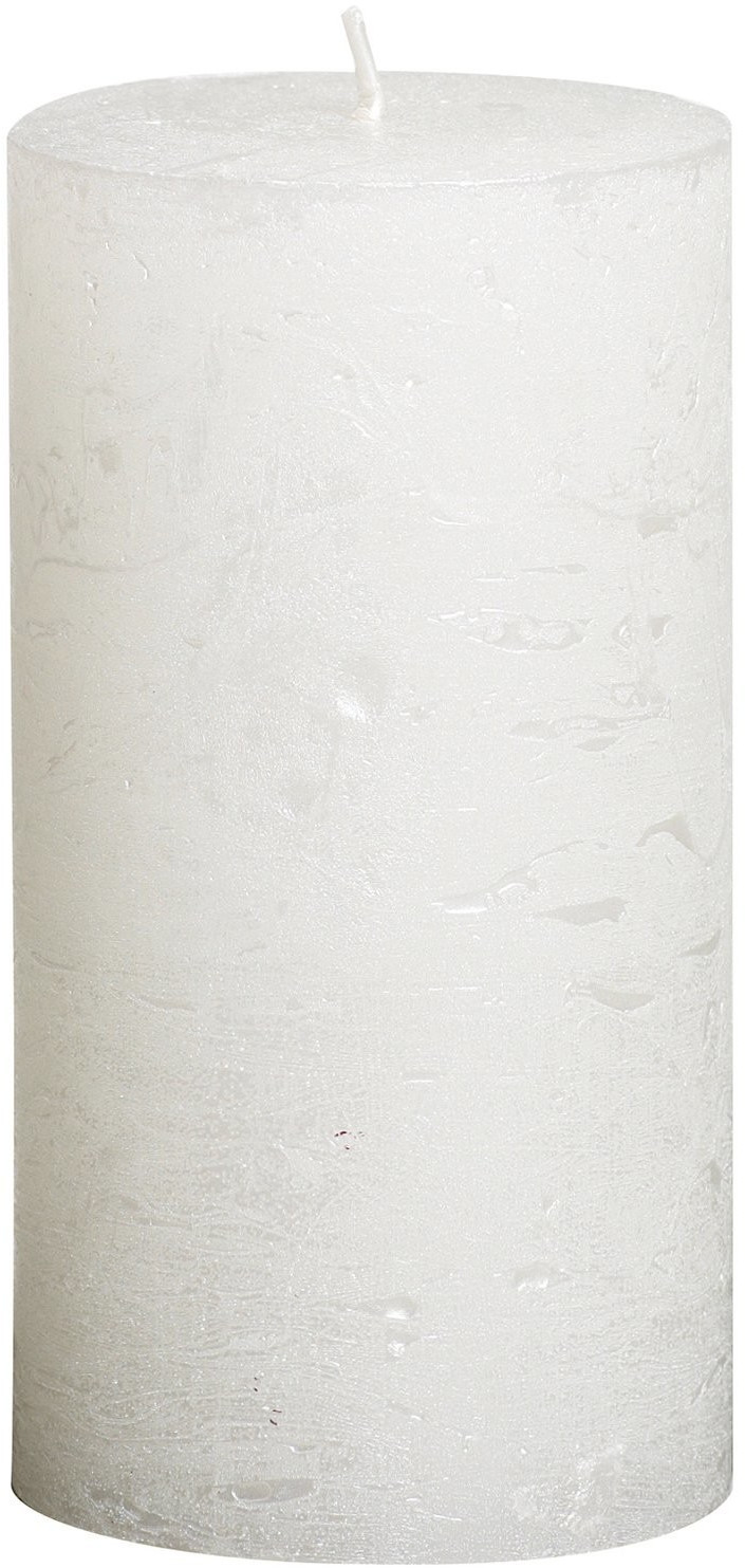 Bolsius Rustique 13 x 6,8 cm blanc métallisé