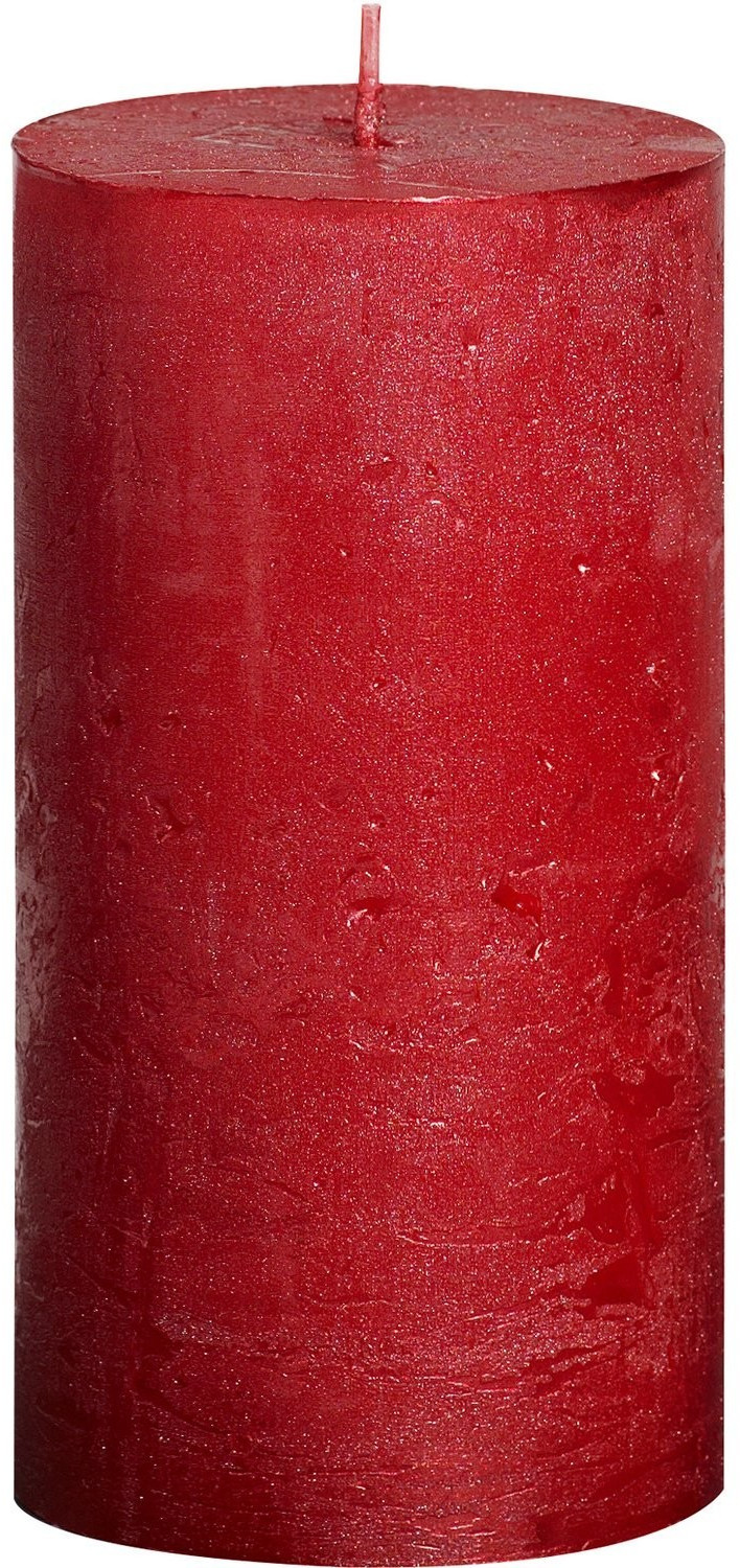 Bolsius Rustique 13 x 6,8 cm rouge métallisé