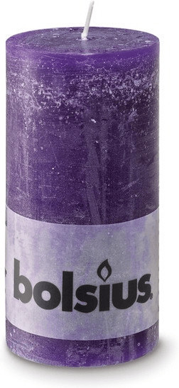 Bolsius Bougie rustique 13 x 6,8 cm violet