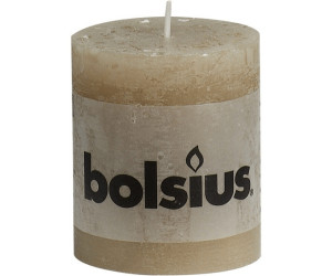 Bolsius 6x Rustik Stumpenkerze 80x60mm Anthrazit Blockkerzen Deko Kerze Advent 