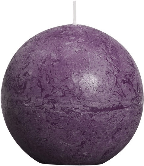 Bolsius Bougie rustique ronde 8 cm violet