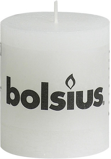 Bolsius Bougie rustique 80 x 68 mm blanc