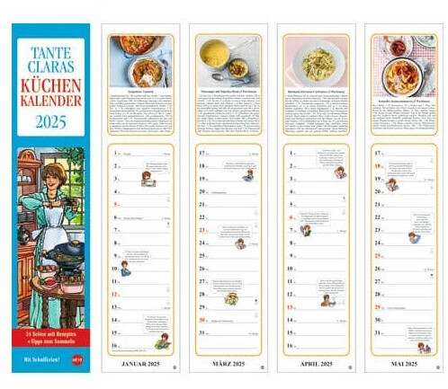 Tante Claras Küchenkalender 2021: 14-Tages-Kalender Mit Schulferien