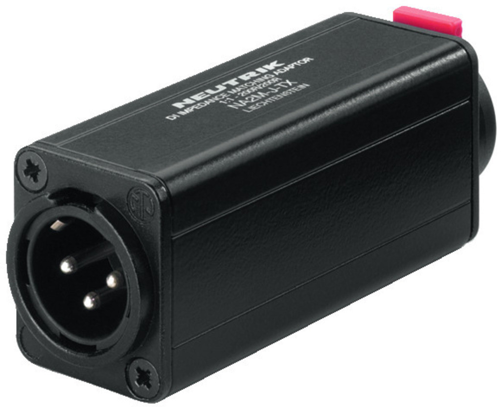 Neutrik NA-2MJTX NEUTRIK-XLR/6,3-mm-Klinken-Symmetrierada pter/Massetrennfilter