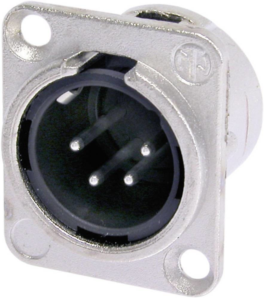 Neutrik XLR-Einbaustecker NC4MDL1 nickel