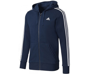 adidas Essentials Fleece 3-Streifen Kapuzenjacke in Blau für Herren Training und Fitnesskleidung Hoodies Herren Bekleidung Sport- 